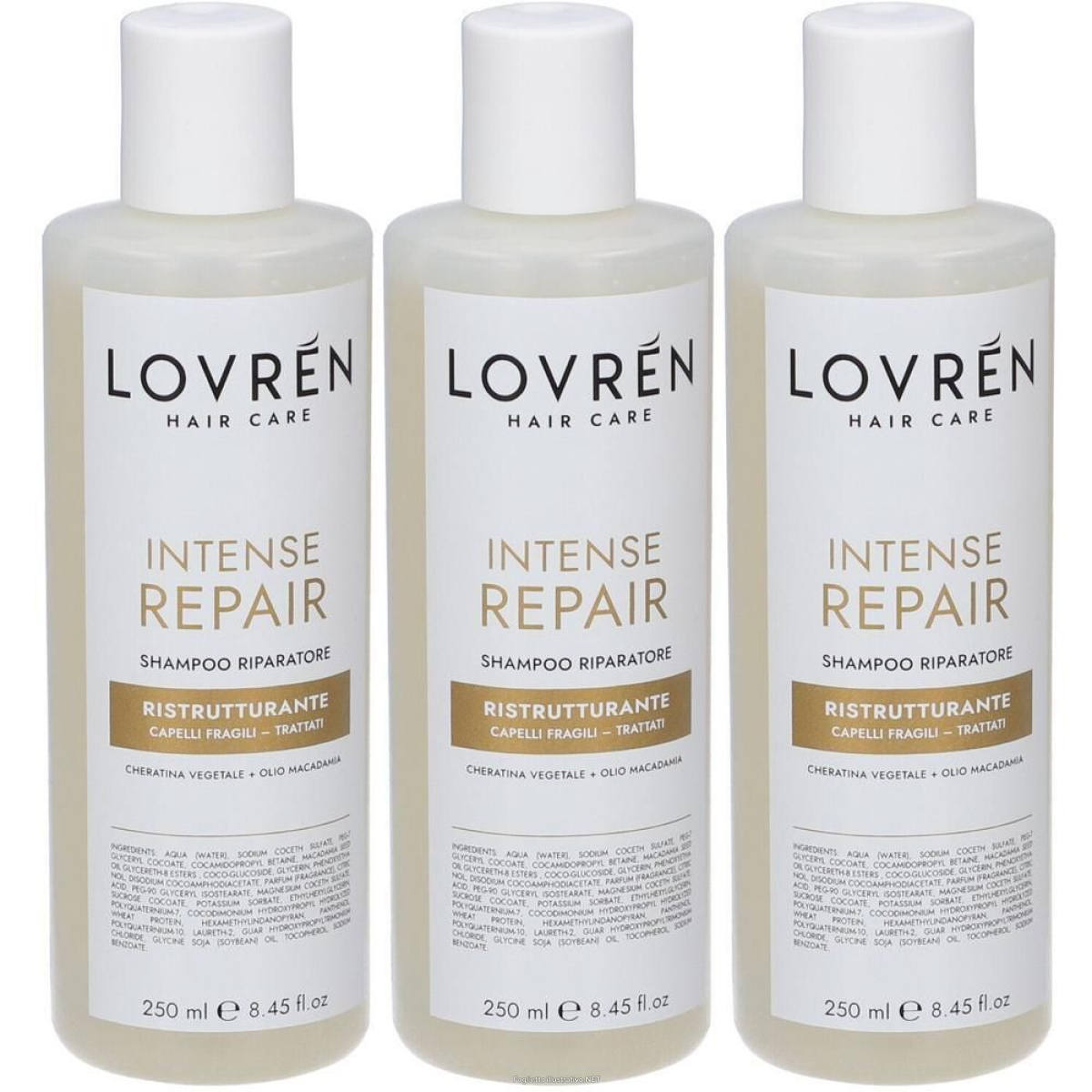 Cerca Offerte di lovren hair care intense repair shampoo ristrutturante 3x250 ml shampo e acquista online