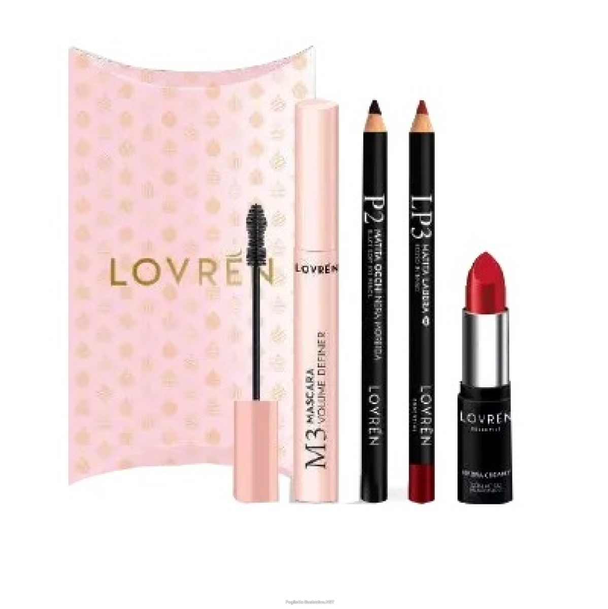 Cerca Offerte di lovren kit make-up completo 2 mascara + matita occhi + matita labbra + rossetto – cosmetici completi per occhi e labbra e acquista online