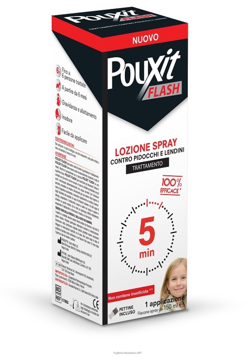 Cerca Offerte di lozione spray contro pidocchi e lendini pouxit flash trattamento con pettine incluso 150 ml e acquista online
