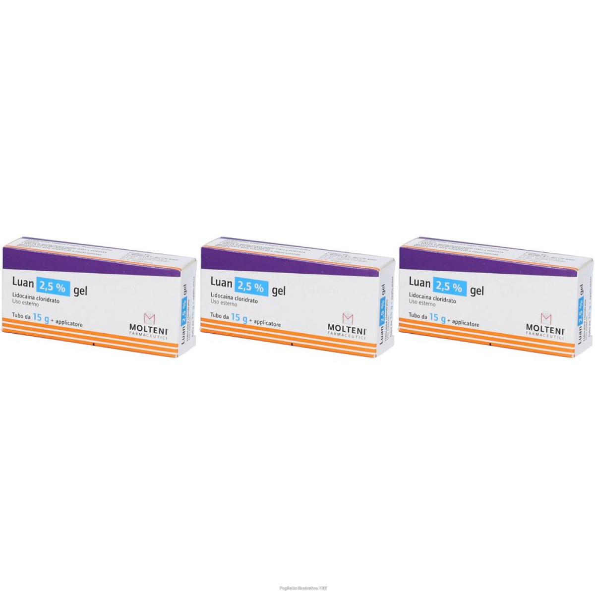Cerca Offerte di luan 2,5% gel + applicatore set da 3 3x15 g gel e acquista online