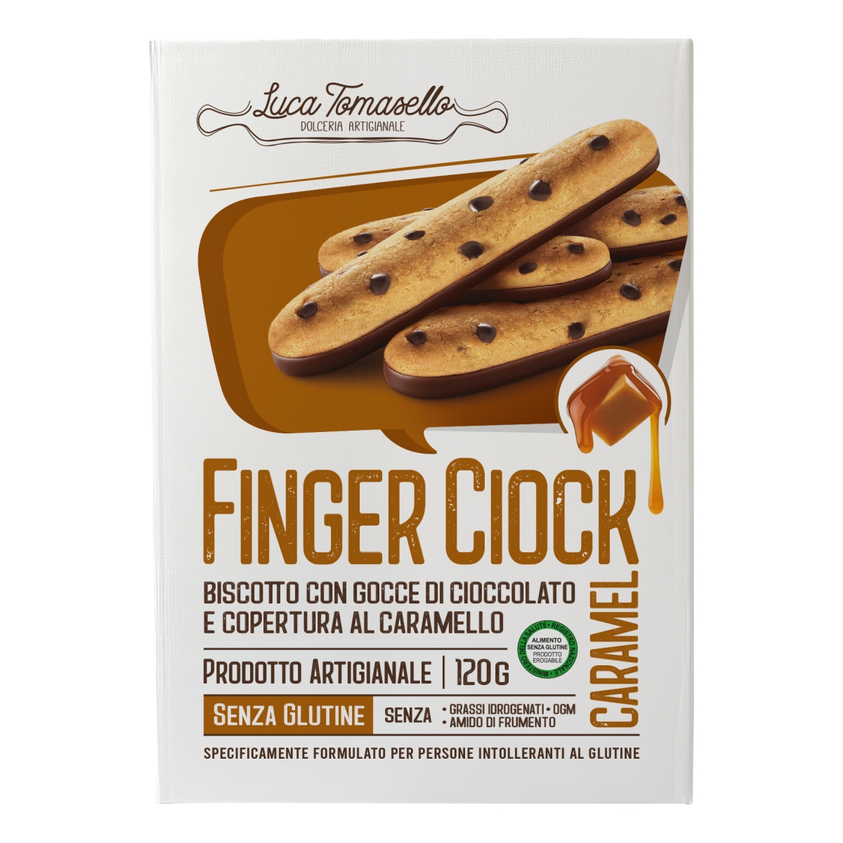 Cerca Offerte di Luca tomasello biscotti finger ciock al caramello salato 120g senza glutine e acquista online