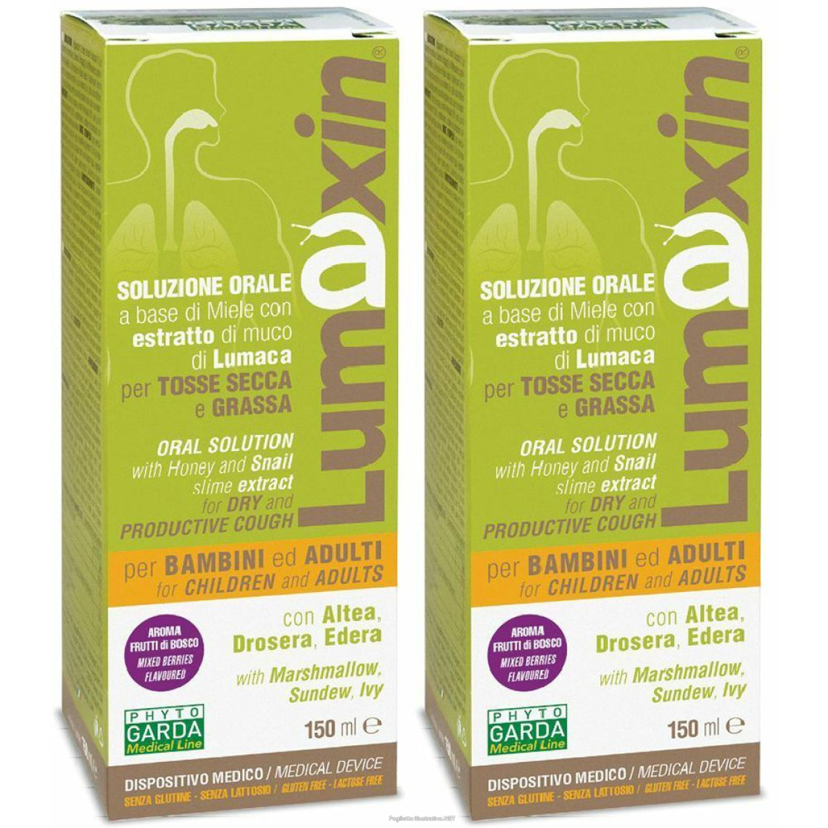 Cerca Offerte di lumaxin® soluzione orale set da 2 2x150 ml sciroppo e acquista online