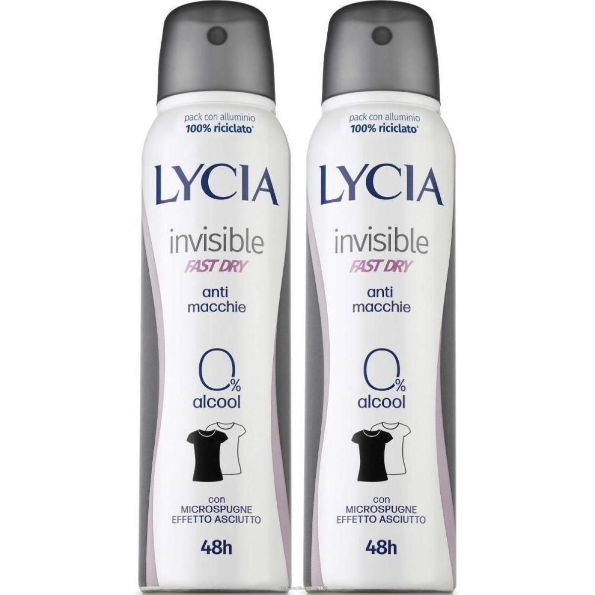 Cerca Offerte di lycia invisible deodorante spray fast dry 0% alcool 2x150 ml deodorant e acquista online