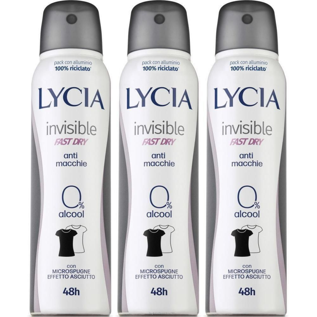 Cerca Offerte di lycia invisible deodorante spray fast dry 0% alcool 3x150 ml deodorant e acquista online