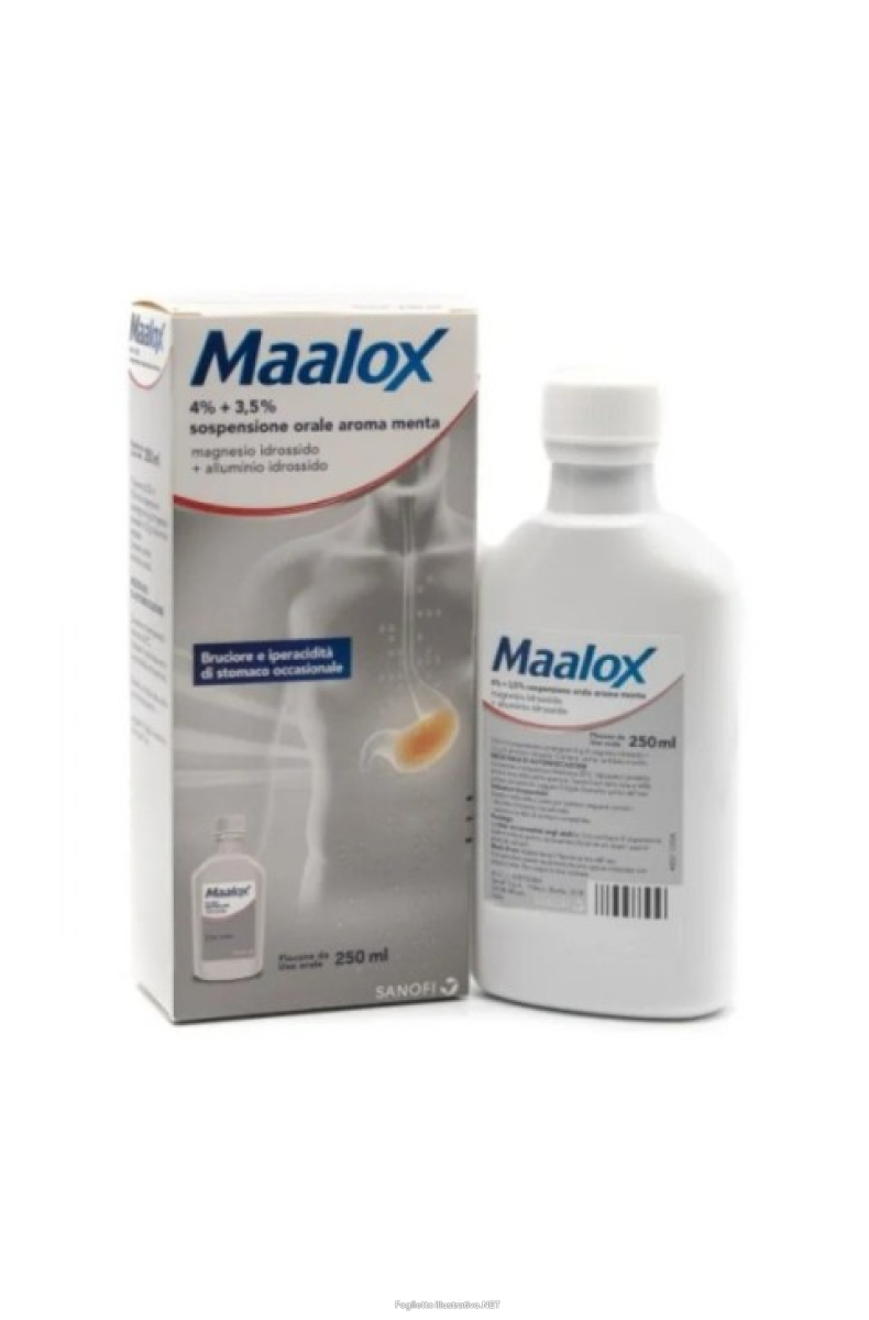 Cerca Offerte di maalox 4% + 3,5% sospensione orale aroma menta trattamento bruciore e iperacidità  250ml e acquista online