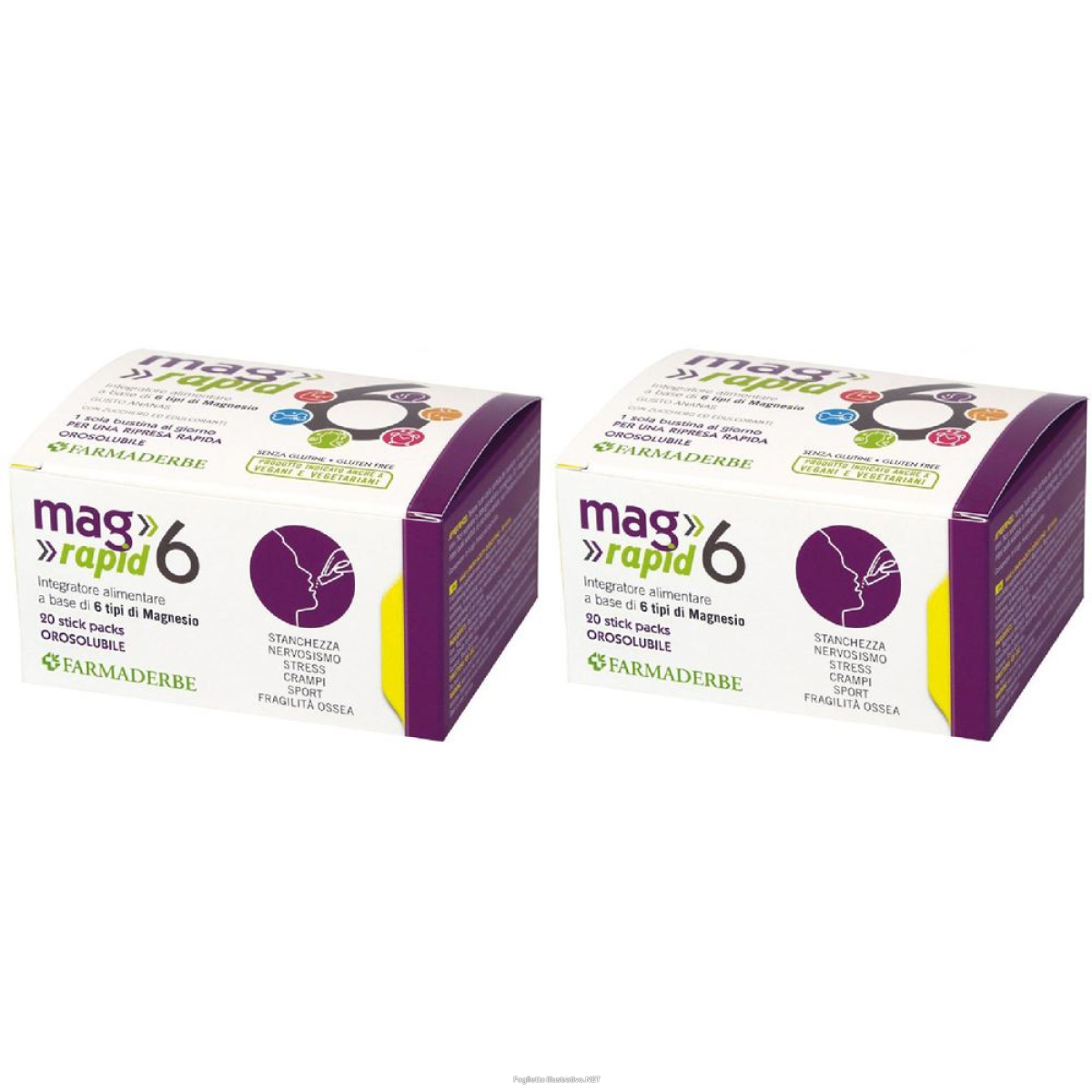 Cerca Offerte di mag 6 rapid 20 stick da 1,5 g set da 2 2x20x1,5 g polvere per soluzion e acquista online