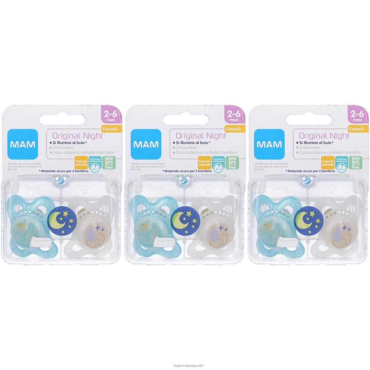 Cerca Offerte di mam original night succhietto 2-6 mesi caucciu 2 pezzi 3x1 st e acquista online