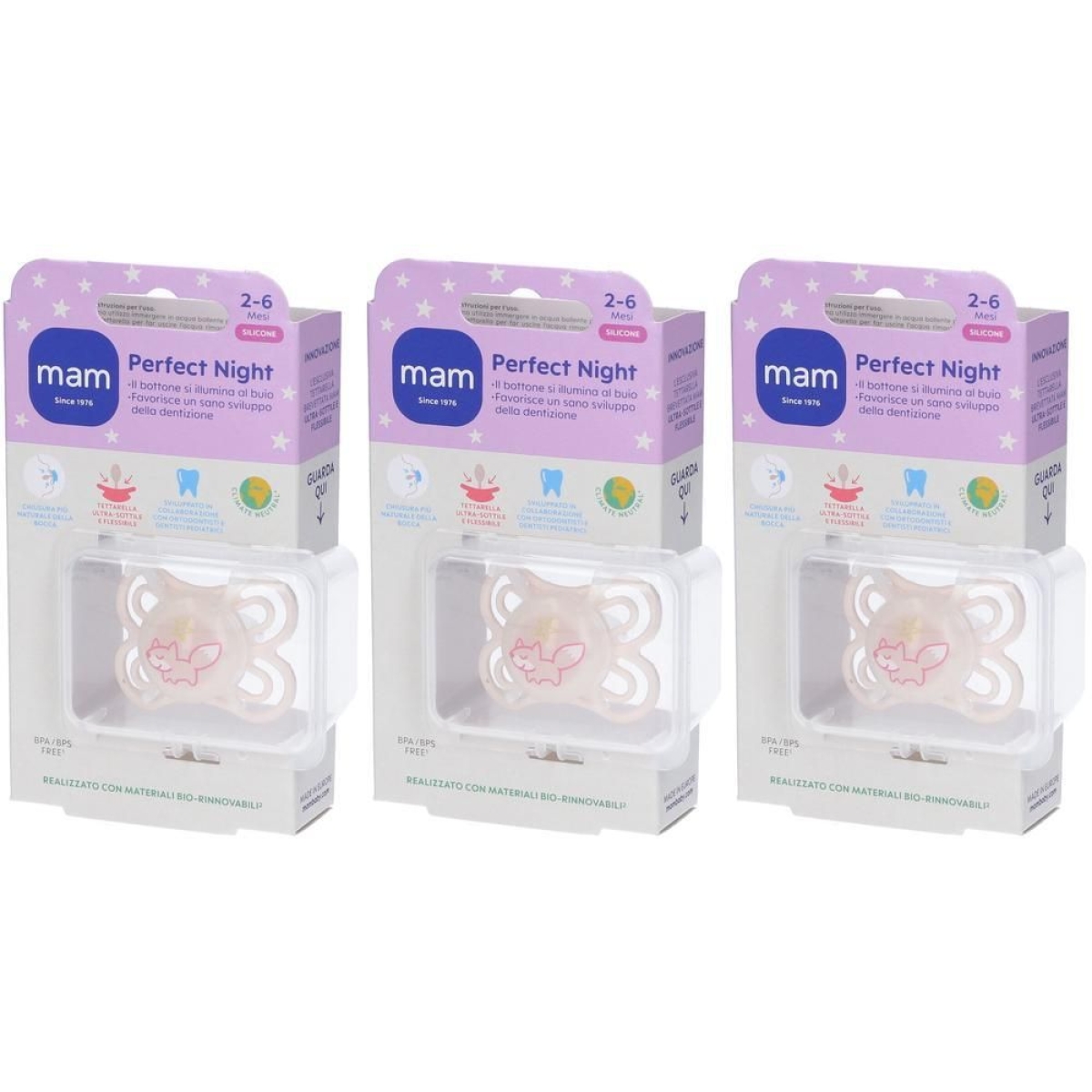 Cerca Offerte di Mam perfect night succhietto silicone femmina 2-6 mesi 3x1 pc e acquista online