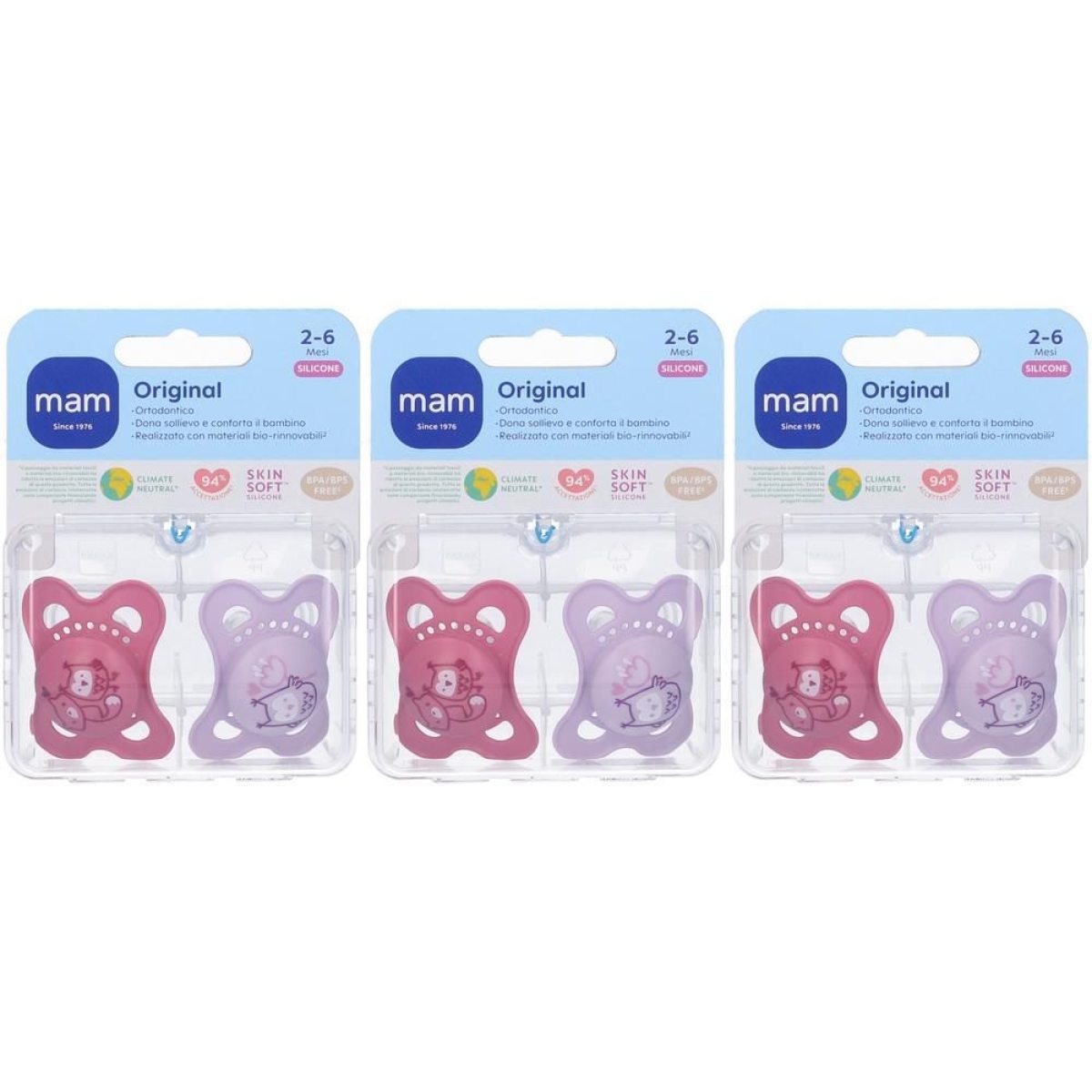 Cerca Offerte di Mam succhietto original 2-6 mesi silicone femmina 2 pezzi 3x1 st e acquista online