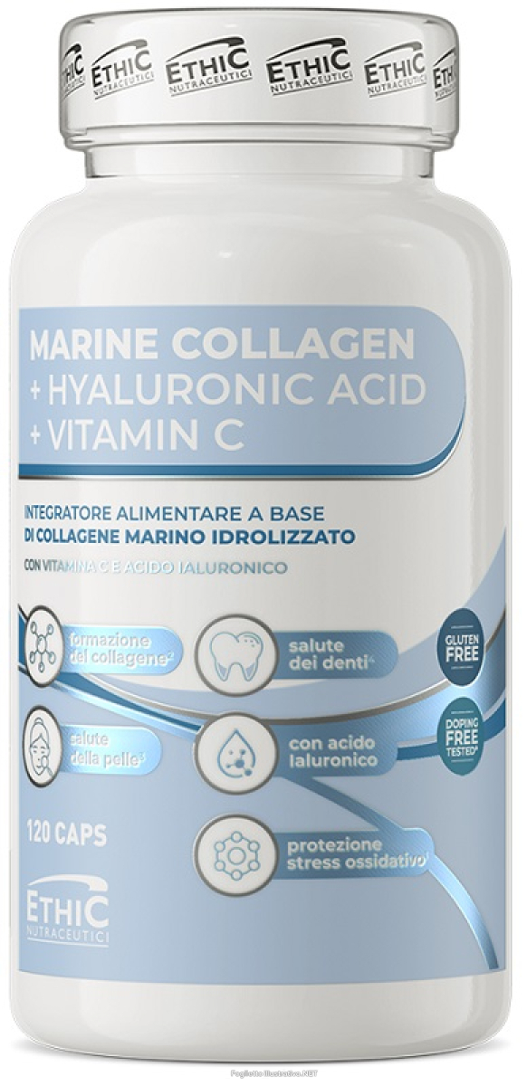 Cerca Offerte di marine collagen + hyaluronic acid + vitamin c integratore per il benessere di pelle e denti 120 capsule e acquista online