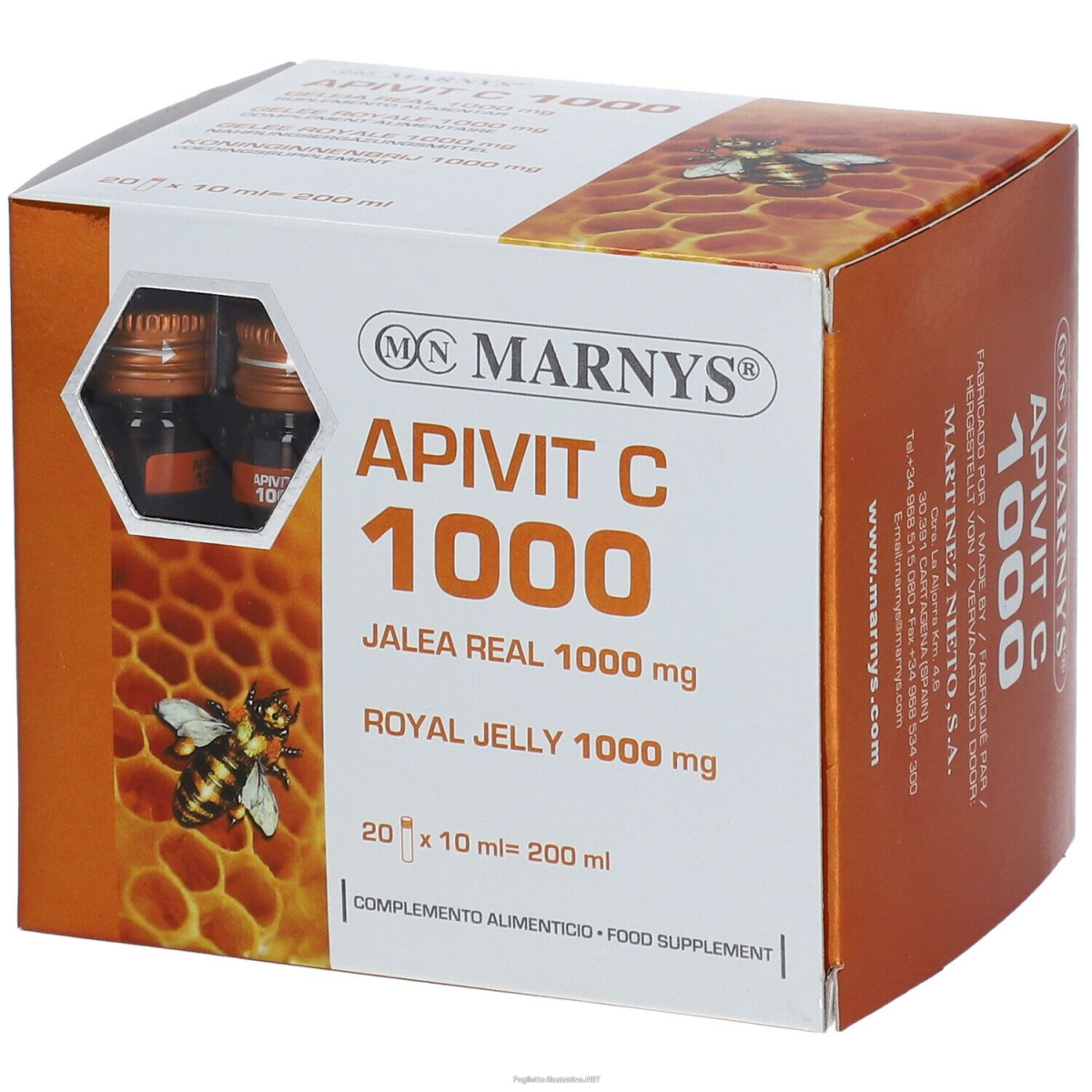 Cerca Offerte di marnys apivit c royal jelly drinkable 20x10 ml flaconcini bevibili e acquista online