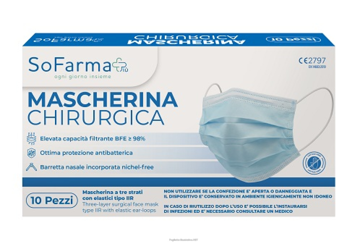 Cerca Offerte di mascherina chirurgica high protection mask colore blu 10 pezzi e acquista online