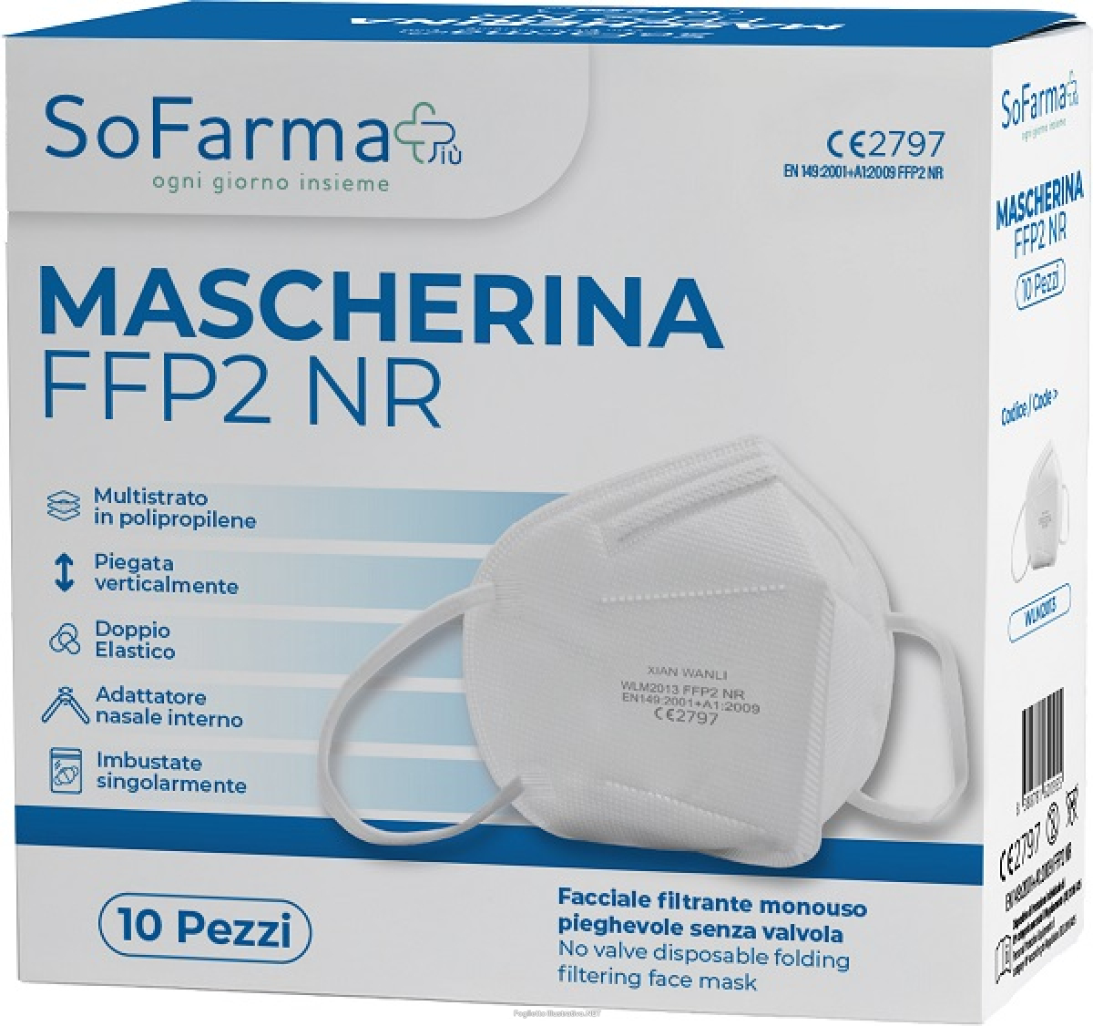 Cerca Offerte di mascherina ffp2 bianca 10 pezzi sofarmapiu' e acquista online