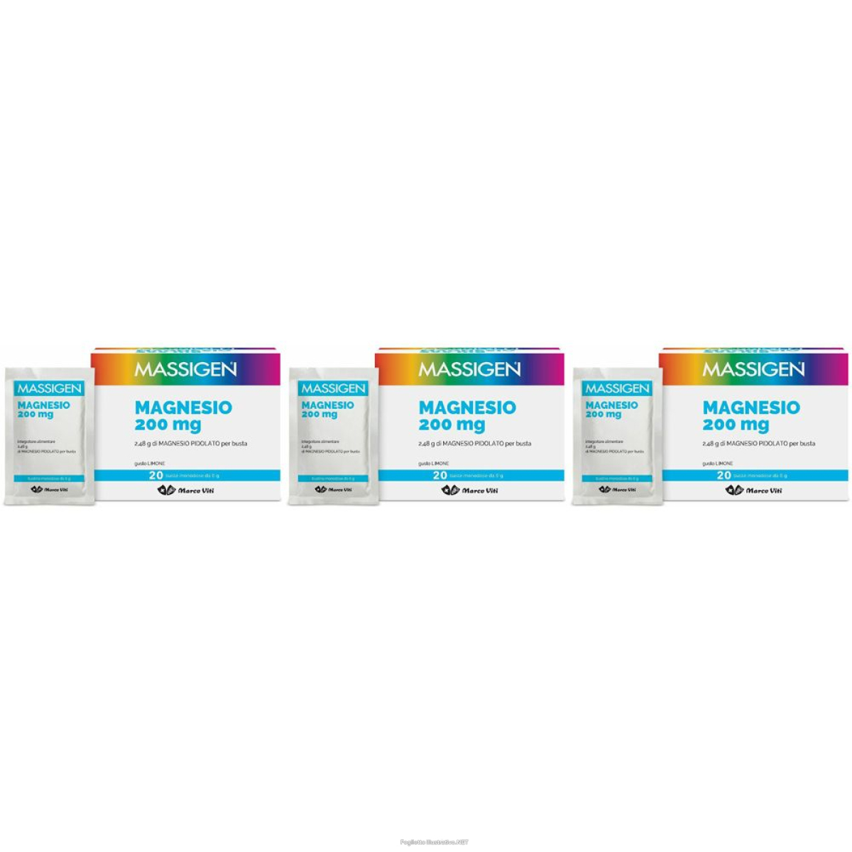 Cerca Offerte di massigen® magnesio bustine set da 3 - risparmia il 15% con codice: e acquista online