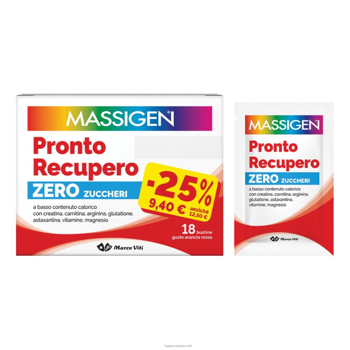 Cerca Offerte di massigen pronto recupero zero zuccheri 18 bustine promo e acquista online