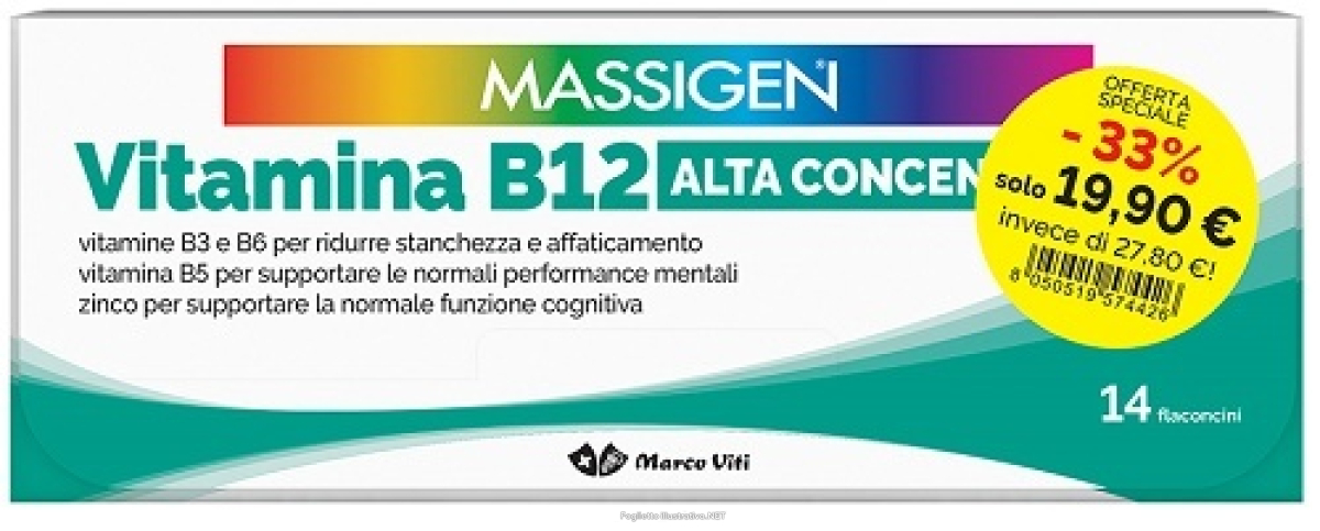 Cerca Offerte di massigen vitamina b12 ad alta concentrazione 14+14 flaconcini da 8 millilitri e acquista online
