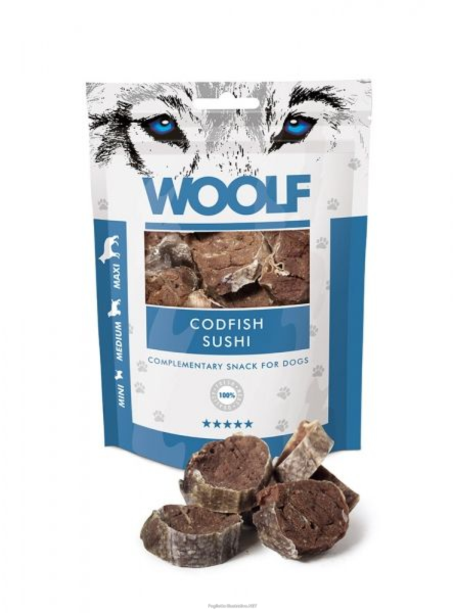 Cerca Offerte di mast woolf cane snack mini/medium/maxi sushi merluzzo 100gr e acquista online