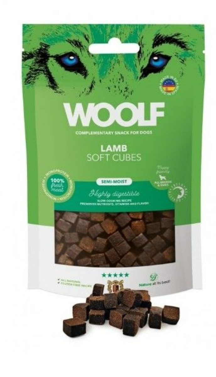 Cerca Offerte di Masticabili Woolf Snack Cane Soft Cubes Agnello 100 g e acquista online