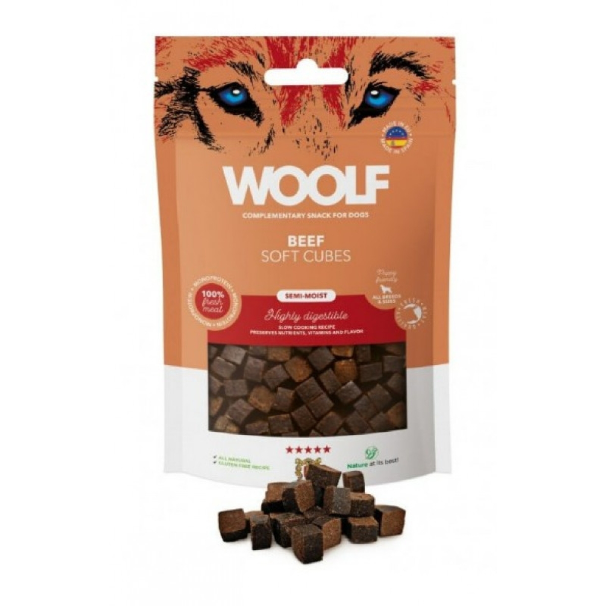Cerca Offerte di Masticabili Woolf Snack Cane Soft Cubes Manzo 100 g e acquista online
