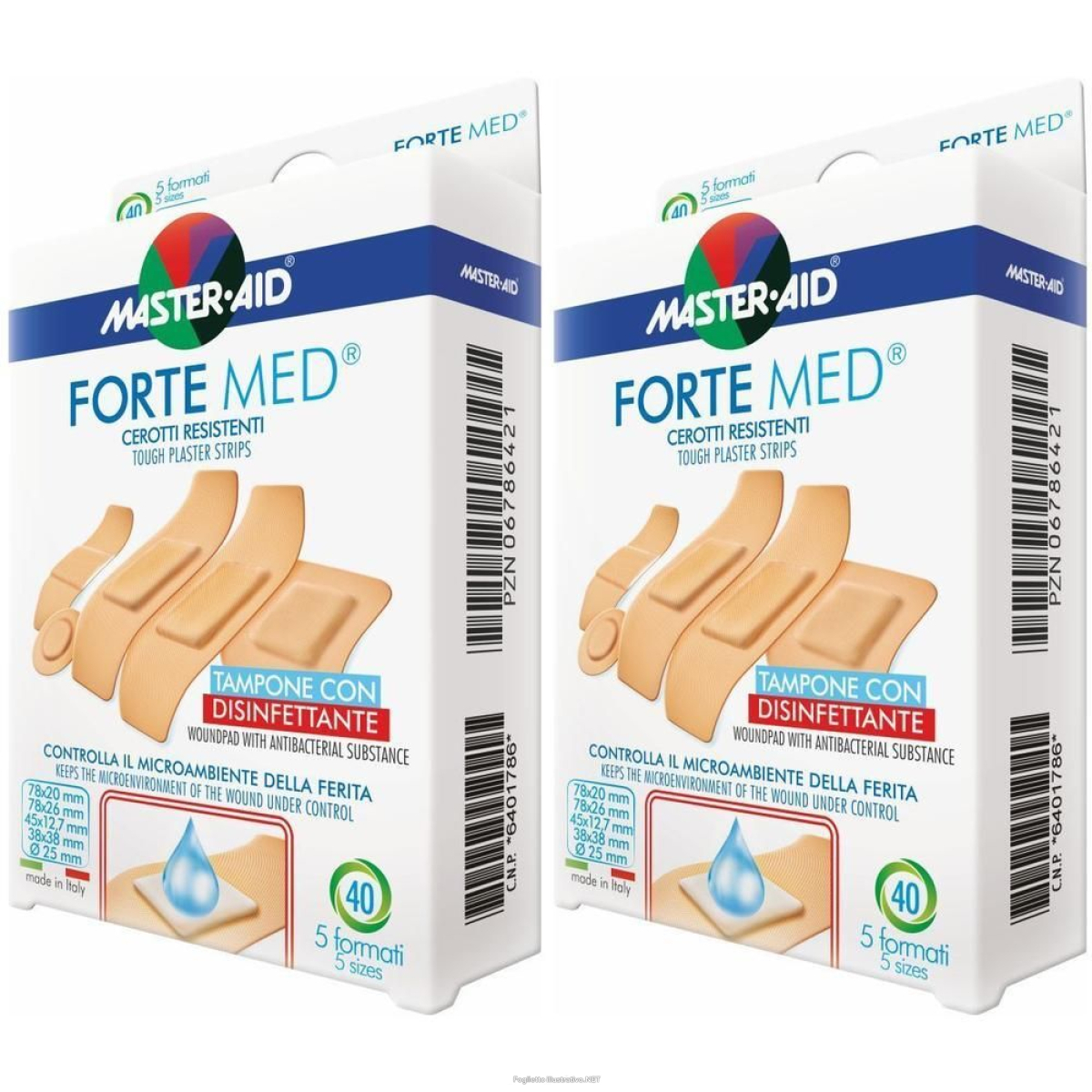 Cerca Offerte di master-aid® forte med® 5 formati, tampone con disinfettante 2x40 pz ce e acquista online