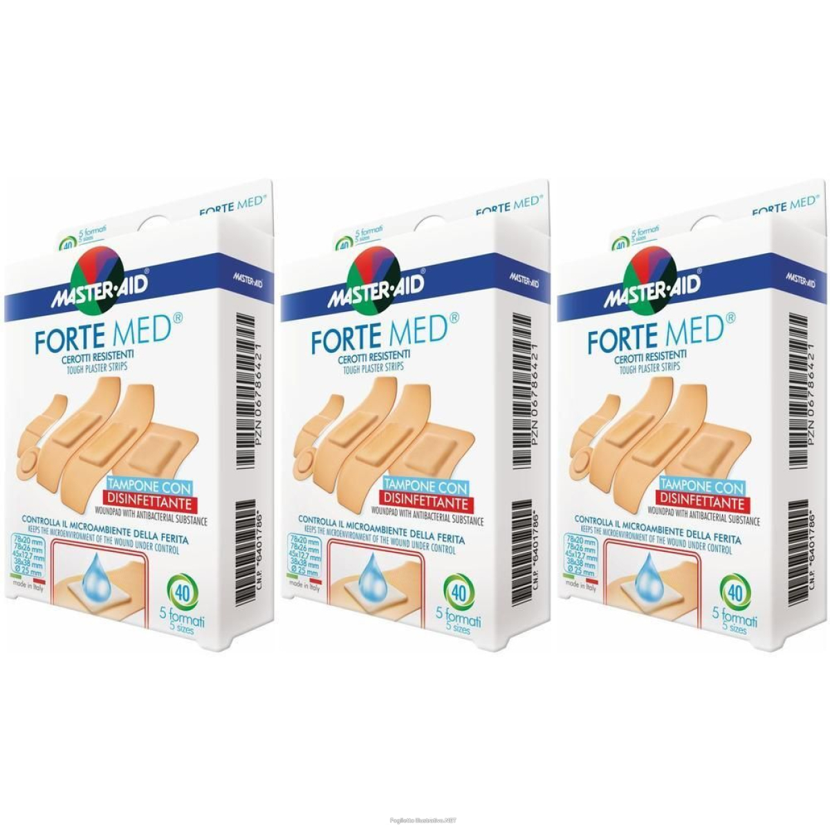 Cerca Offerte di master-aid® forte med® 5 formati, tampone con disinfettante 3x40 pz ce e acquista online
