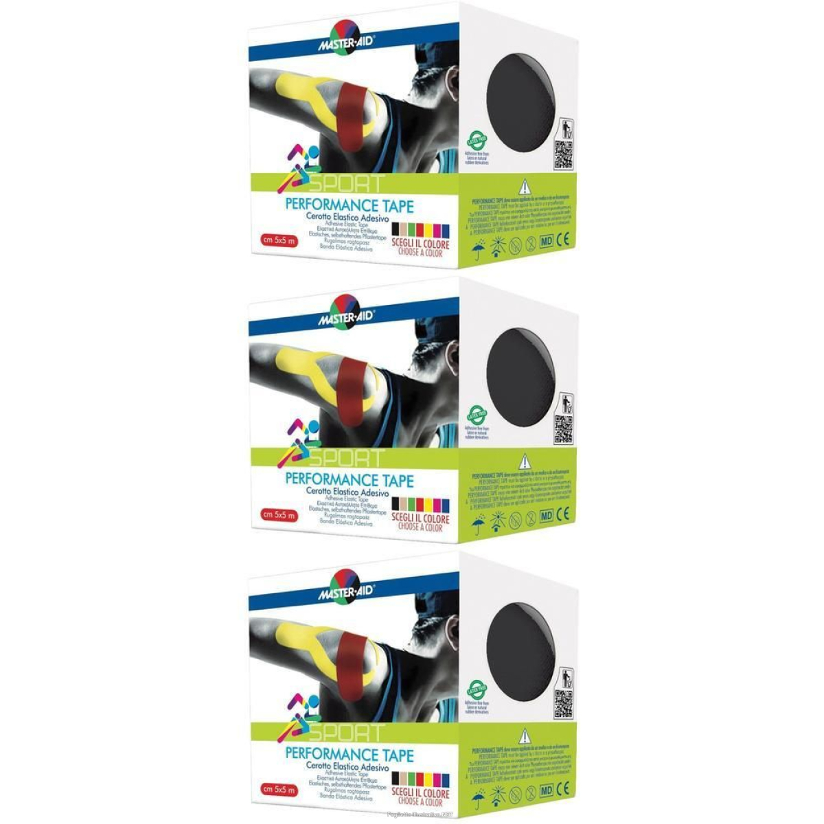 Cerca Offerte di master-aid sport perform black taping neuromuscolare 5 x 500 cm 3x1 pz e acquista online