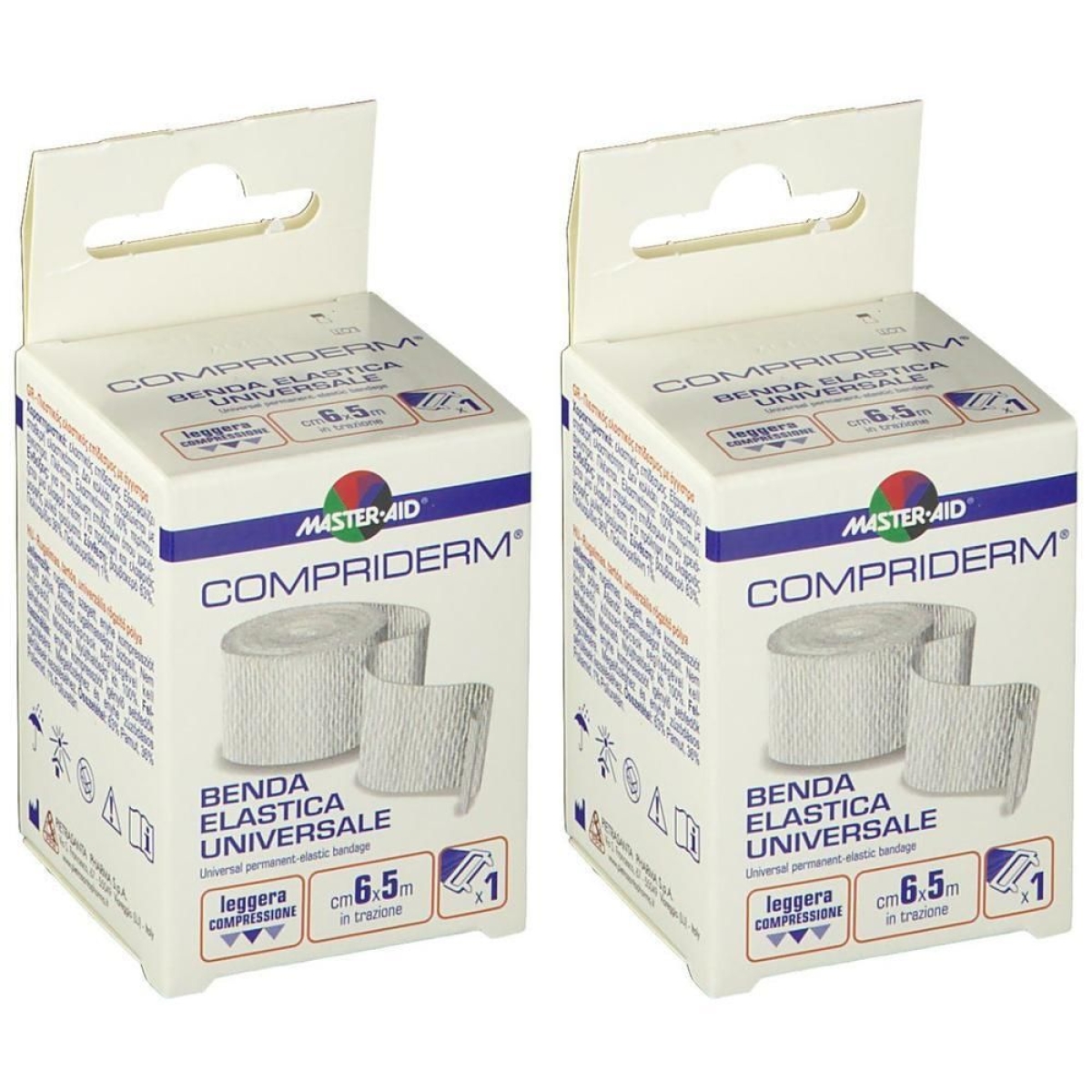 Cerca Offerte di Masteraid® compriderm® benda elastica 6 cm x 5 m 2x1 pz assorbenti e acquista online