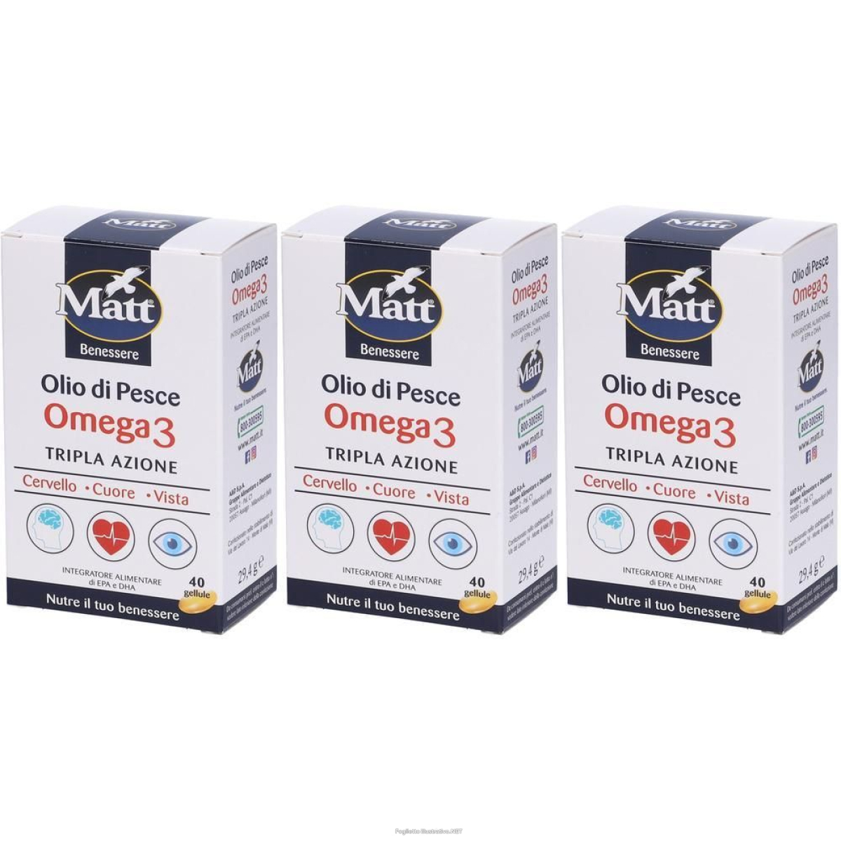 Cerca Offerte di matt® benessere olio di pesce omega 3 3x29,4 g capsule e acquista online