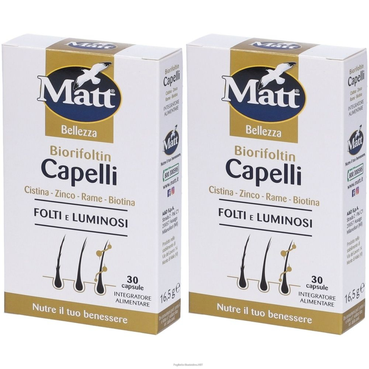 Cerca Offerte di matt® biorifoltin capelli set da 2 2x16,5 g capsule e acquista online
