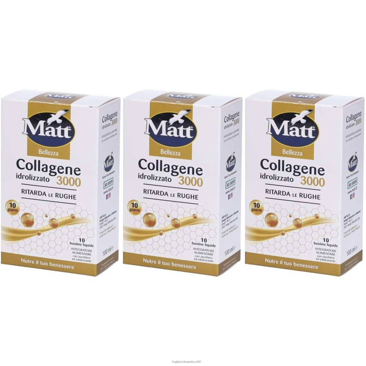 Cerca Offerte di matt® collagene idrolizzato 3000 3x100 ml soluzione orale e acquista online