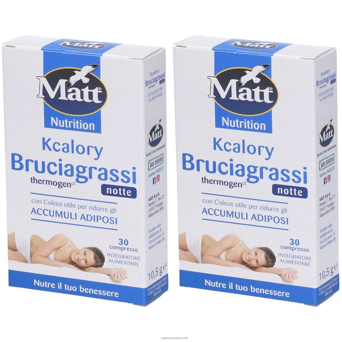 Cerca Offerte di matt® kcalory bruciagrassi thermogen notte set da 2 2x10,5 g compresse e acquista online
