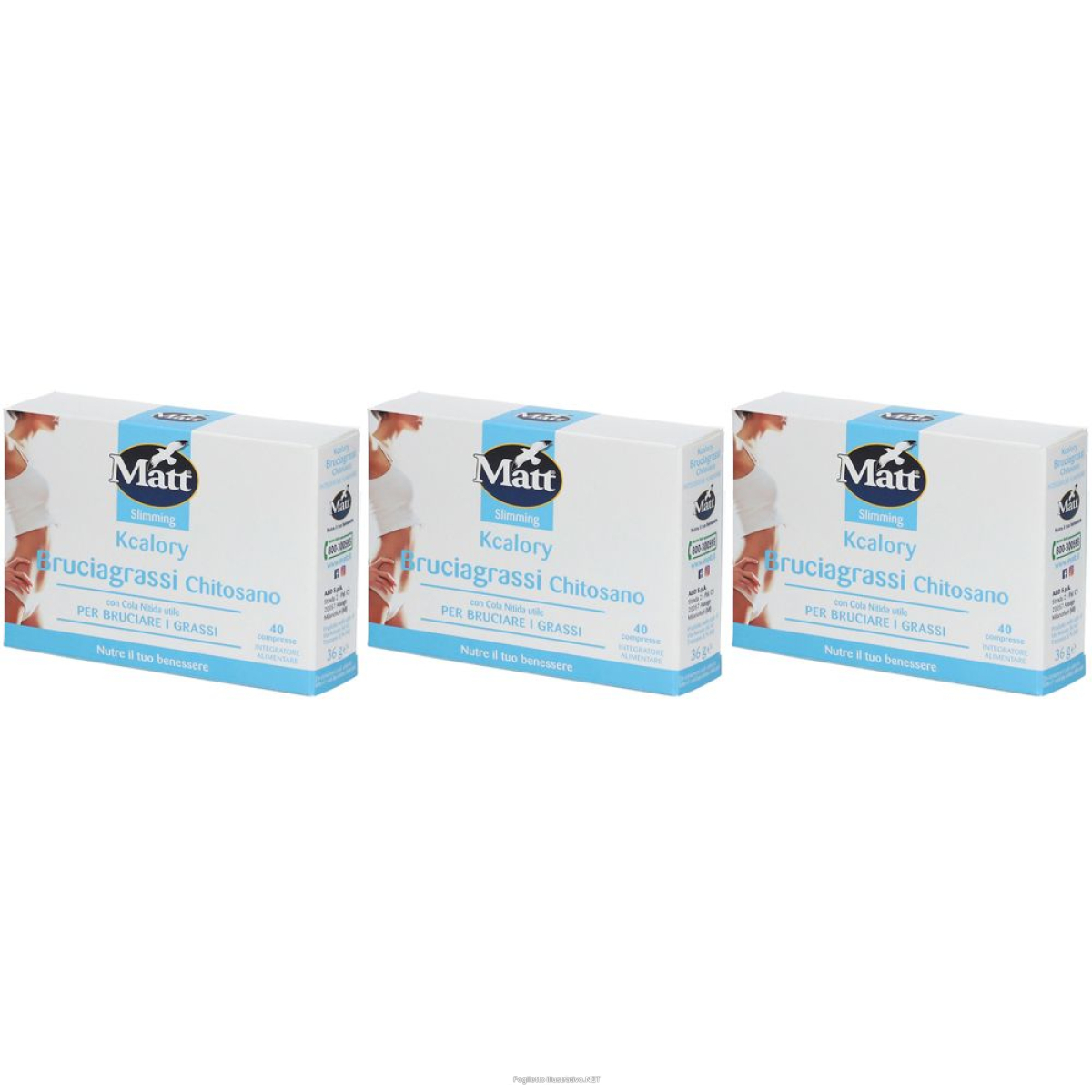 Cerca Offerte di matt® kcalory chitosano set da 3 3x36 g compresse e acquista online