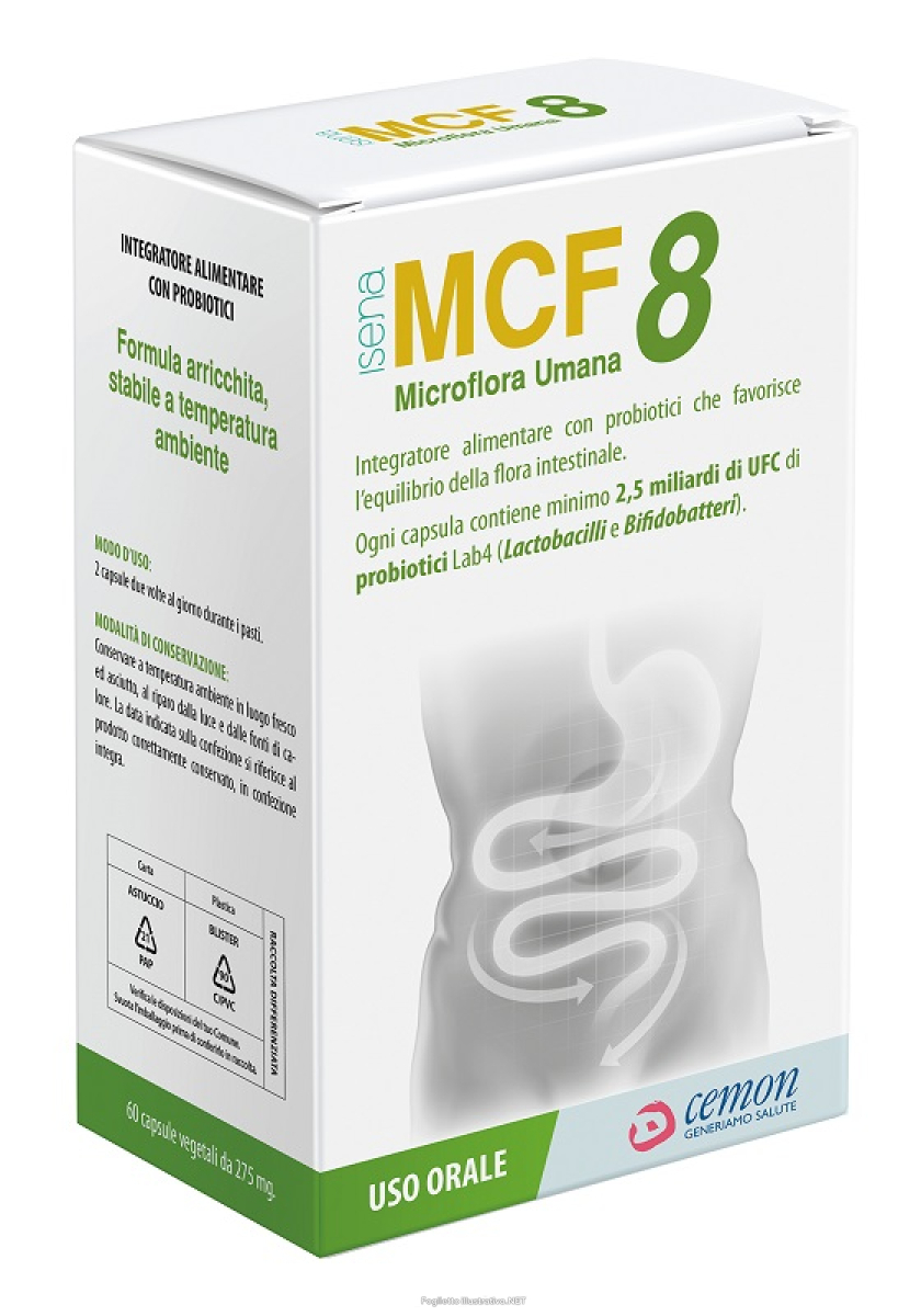 Cerca Offerte di mcf 8 microflora umana integratore per l'equilibrio della flora batterica intestinale 60 capsule e acquista online