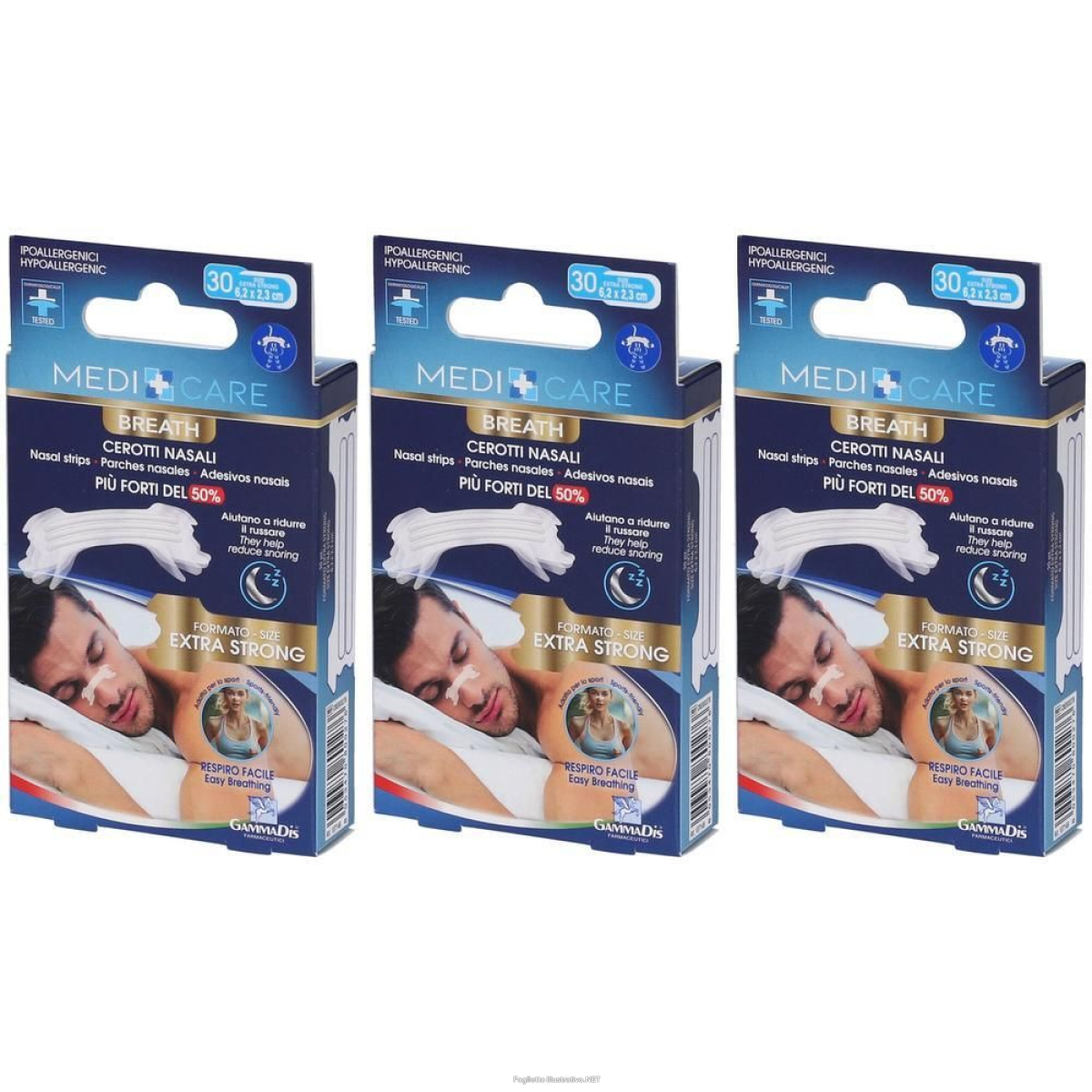 Cerca Offerte di medicare breath cerotti nasali extra strong 5,6 x 1,8 cm 30 pezzi 3x30 e acquista online