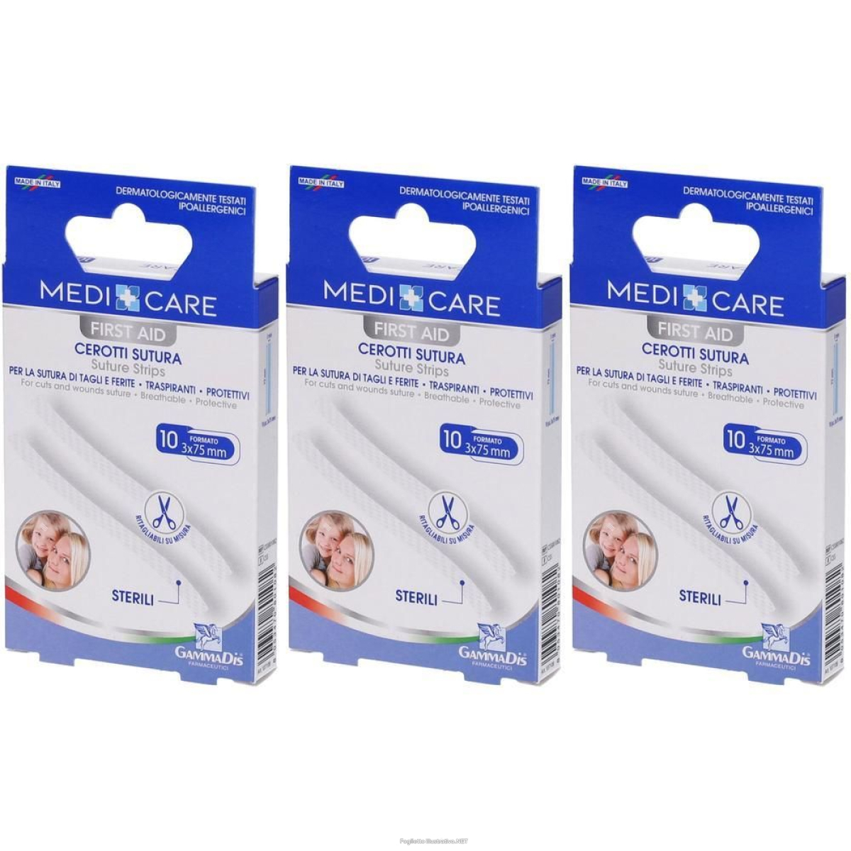 Cerca Offerte di medicare first aid cerotto sutura 3x75 mm 10 pezzi 3x10 st e acquista online