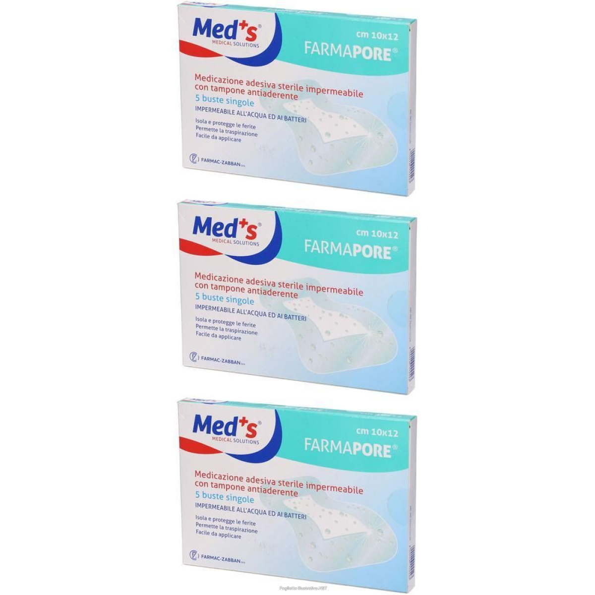 Cerca Offerte di medicazione meds pore adesiva impermeabile 10x12cm 5 pezzi pz cerott e acquista online