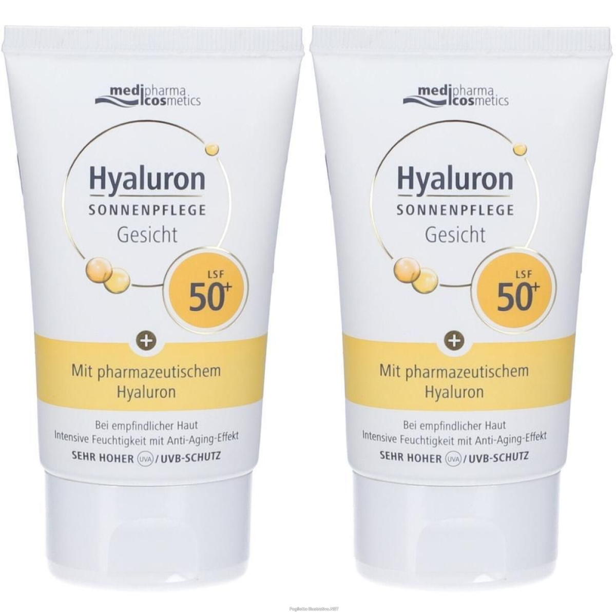 Cerca Offerte di medipharma hyaluron protezione solare viso spf50+ 2x50 ml e acquista online