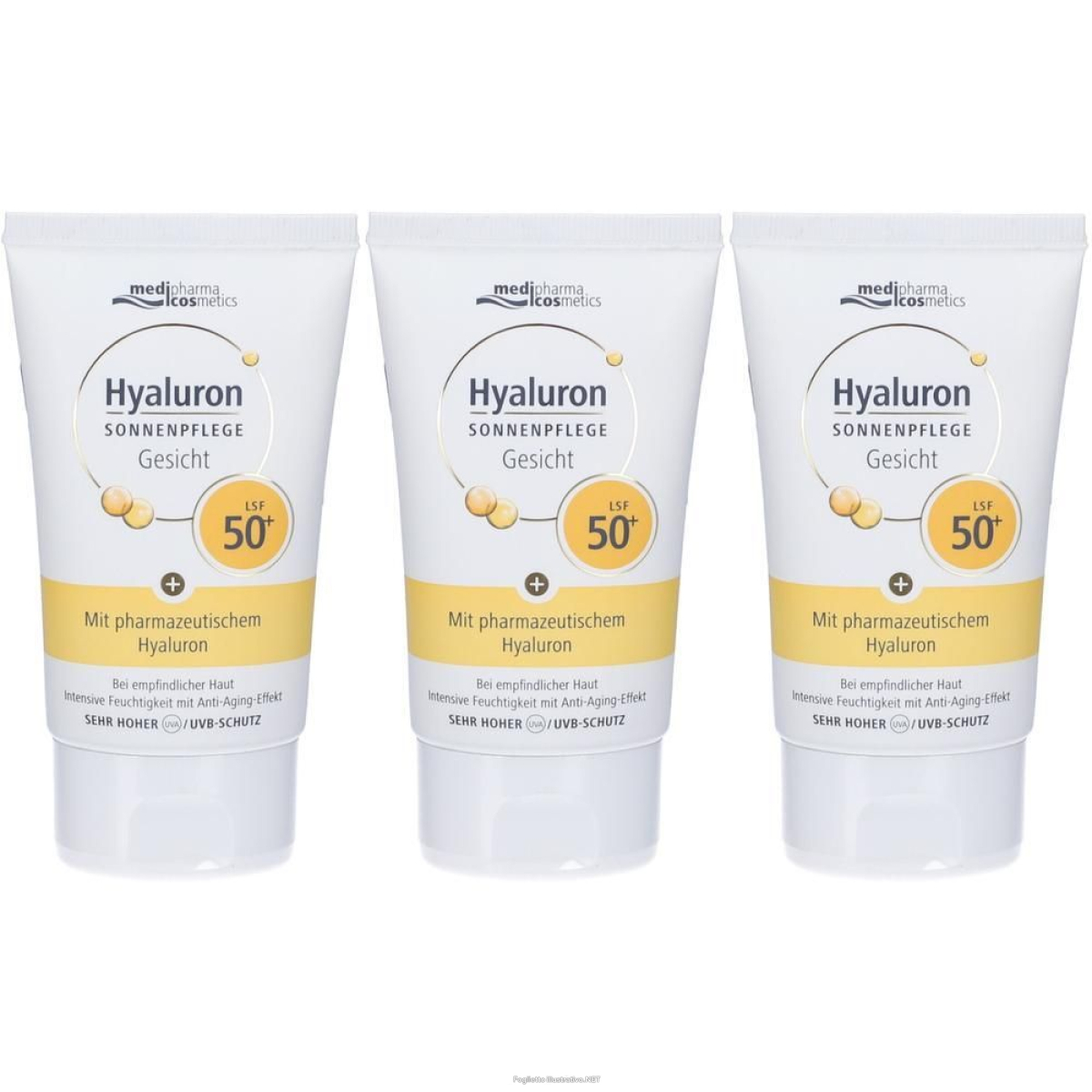 Cerca Offerte di medipharma hyaluron protezione solare viso spf50+ 3x50 ml e acquista online