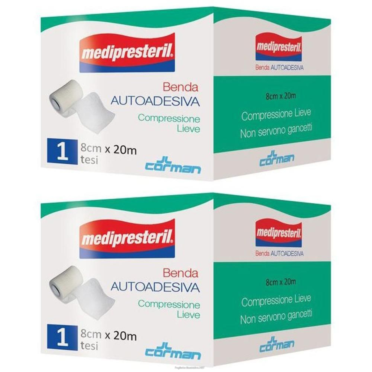 Cerca Offerte di medipresteril benda autoadesiva 8cm x 20m 2x1 pz fasciatura e acquista online