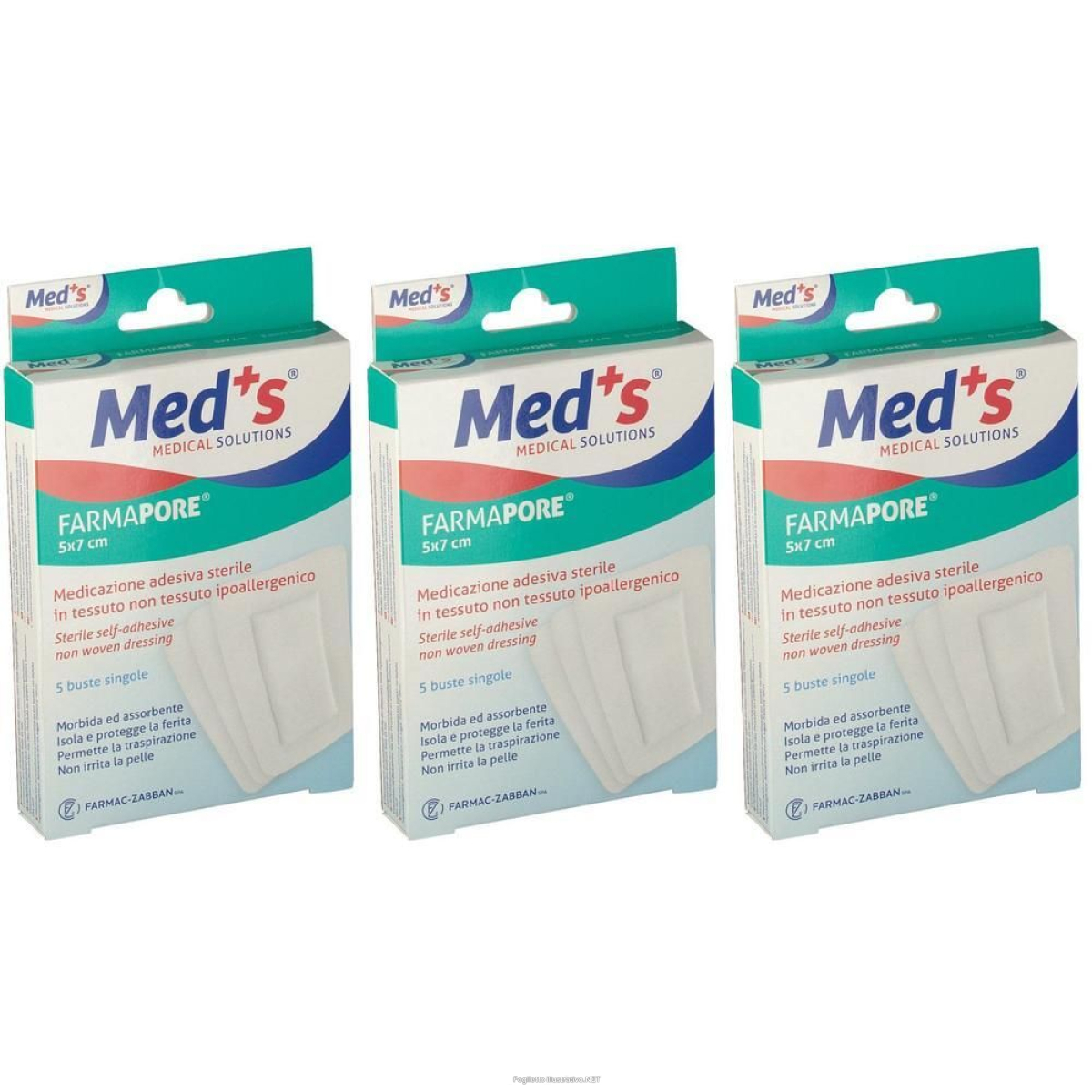 Cerca Offerte di meds®medicazione adesiva sterile 5 x 7 cm 3x5 pz cerotto e acquista online