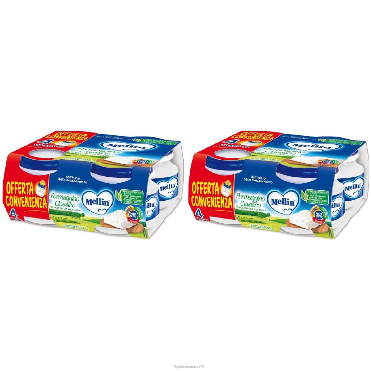 Cerca Offerte di mellin baby formaggino classico 4 x 80 g set da 2 2x4x80 g e acquista online