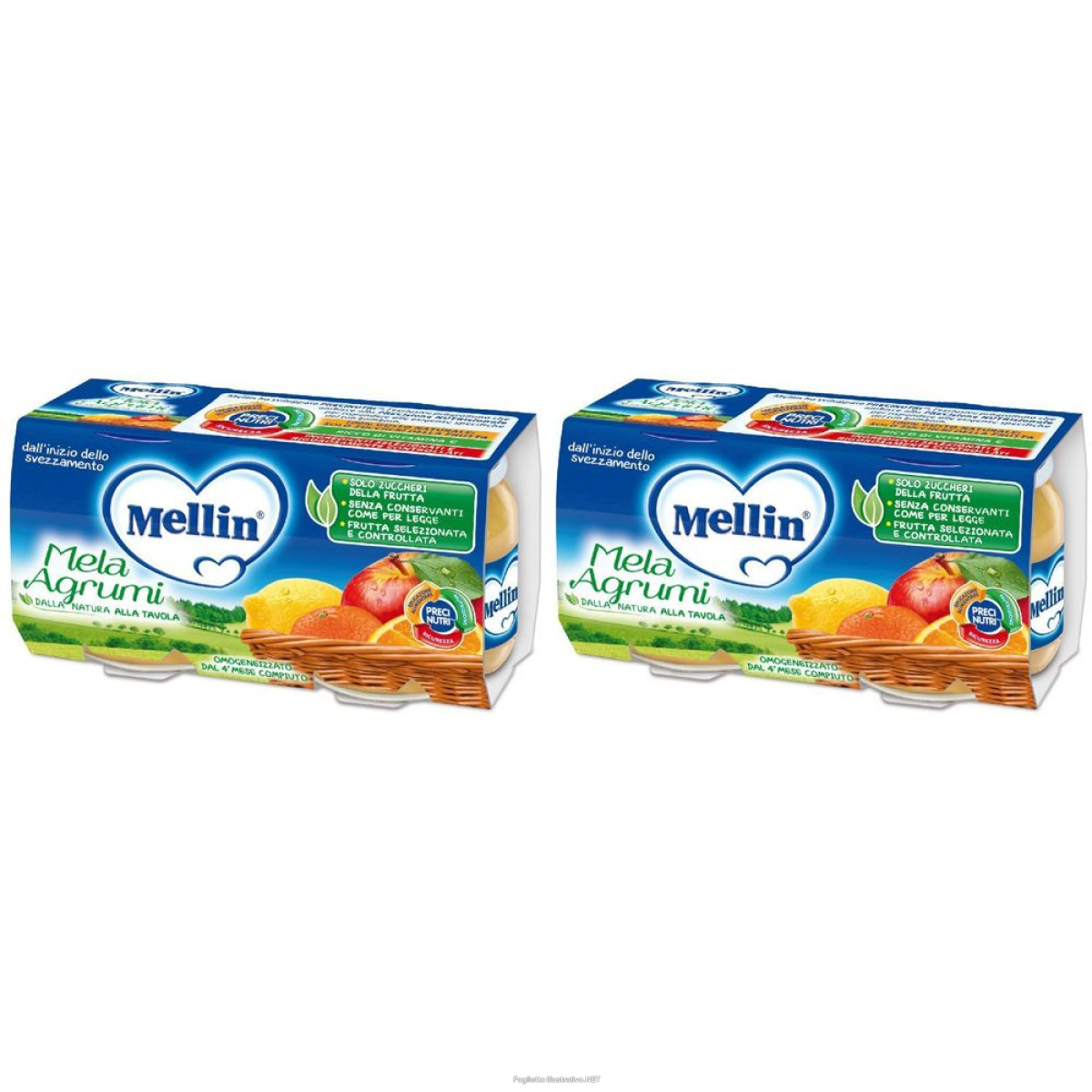 Cerca Offerte di mellin omogeneizzato mela agrumi 100 g 2 pezzi set da 2x2x100 g papp e acquista online