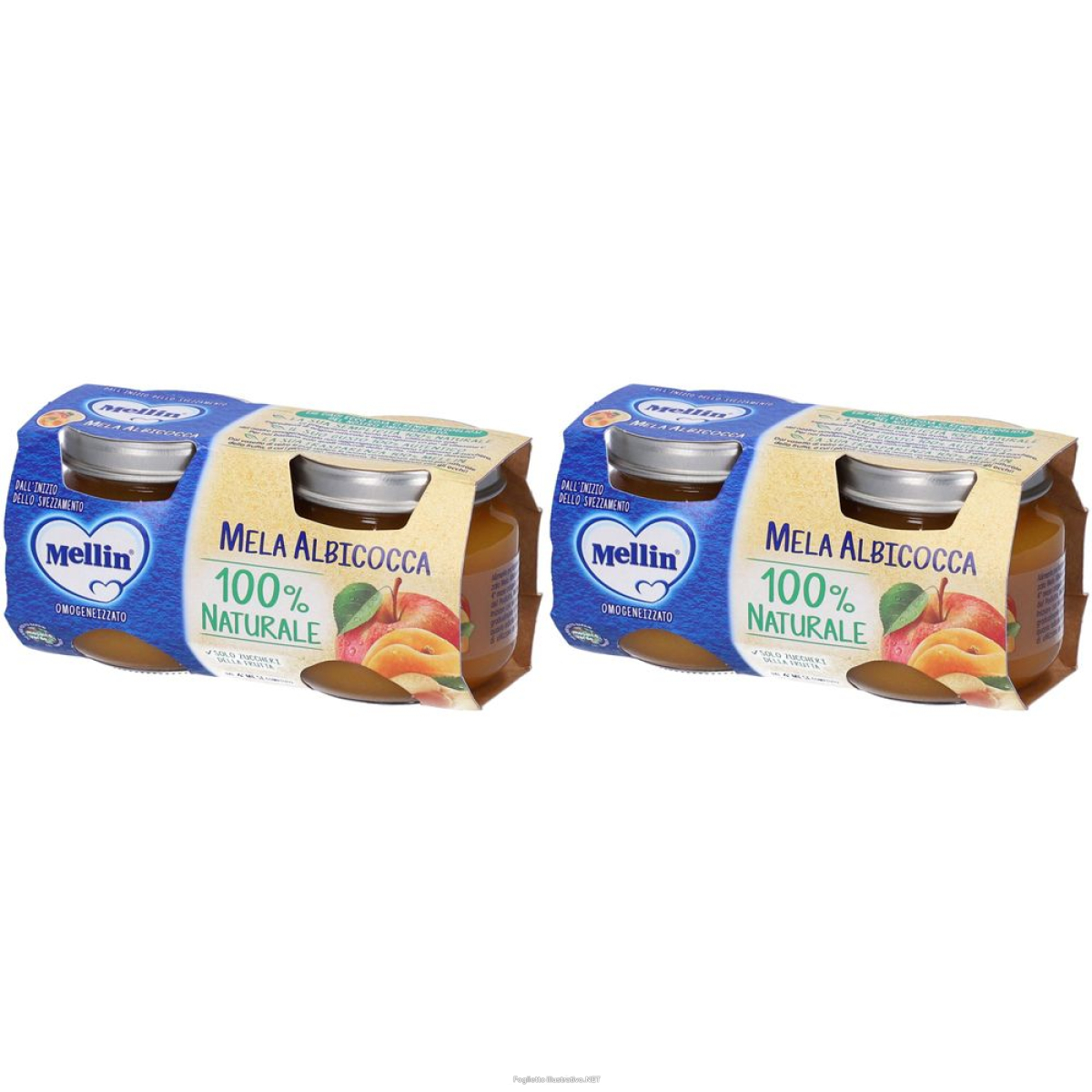 Cerca Offerte di mellin omogeneizzato mela albicocca set da 2 2x2x100 g pappa e acquista online
