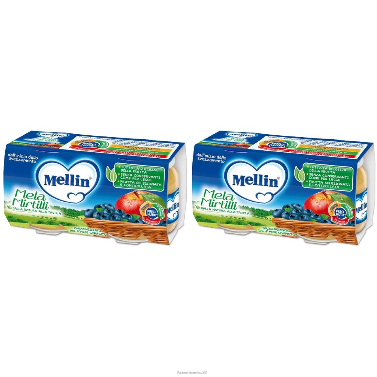 Cerca Offerte di mellin omogeneizzato mela mirtillo 100 g 2 pezzi set da 2x2x100 g pa e acquista online