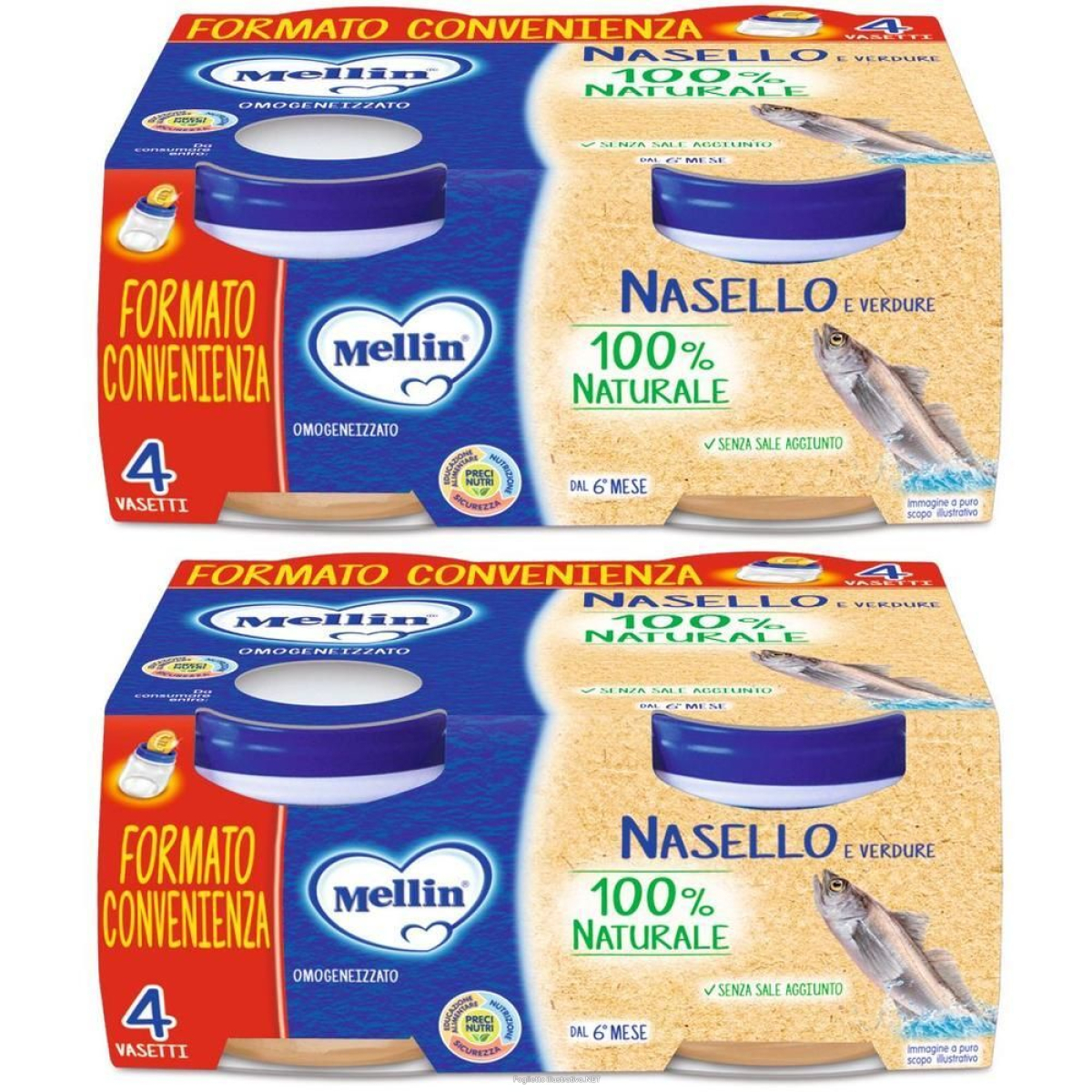 Cerca Offerte di mellin omogeneizzato nasello 2x4x80 g pappa e acquista online