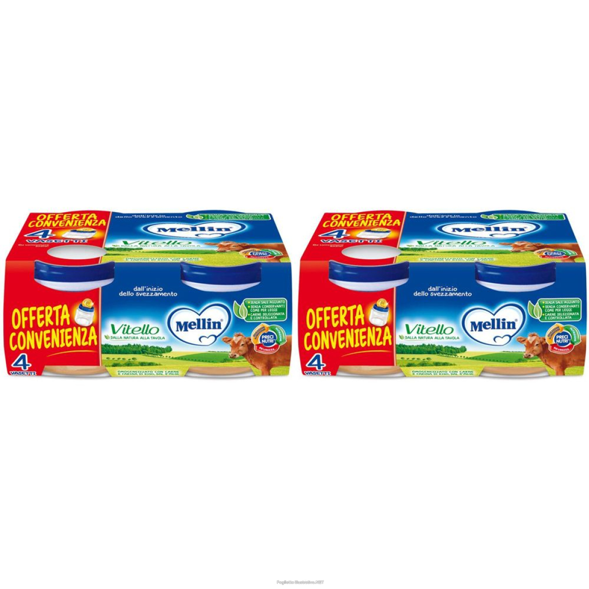 Cerca Offerte di mellin® omogeneizzato vitello 4 x 80 g set da 2 2x4x80 pappa e acquista online