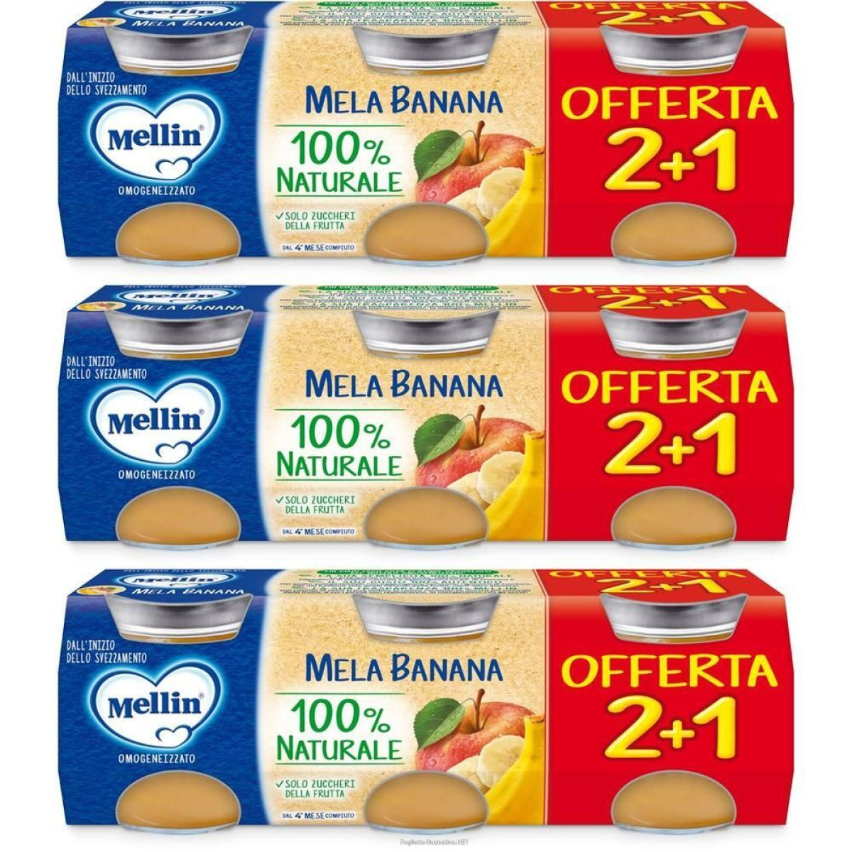 Cerca Offerte di mellin omogenizzato mela banana 3x3x100 g e acquista online