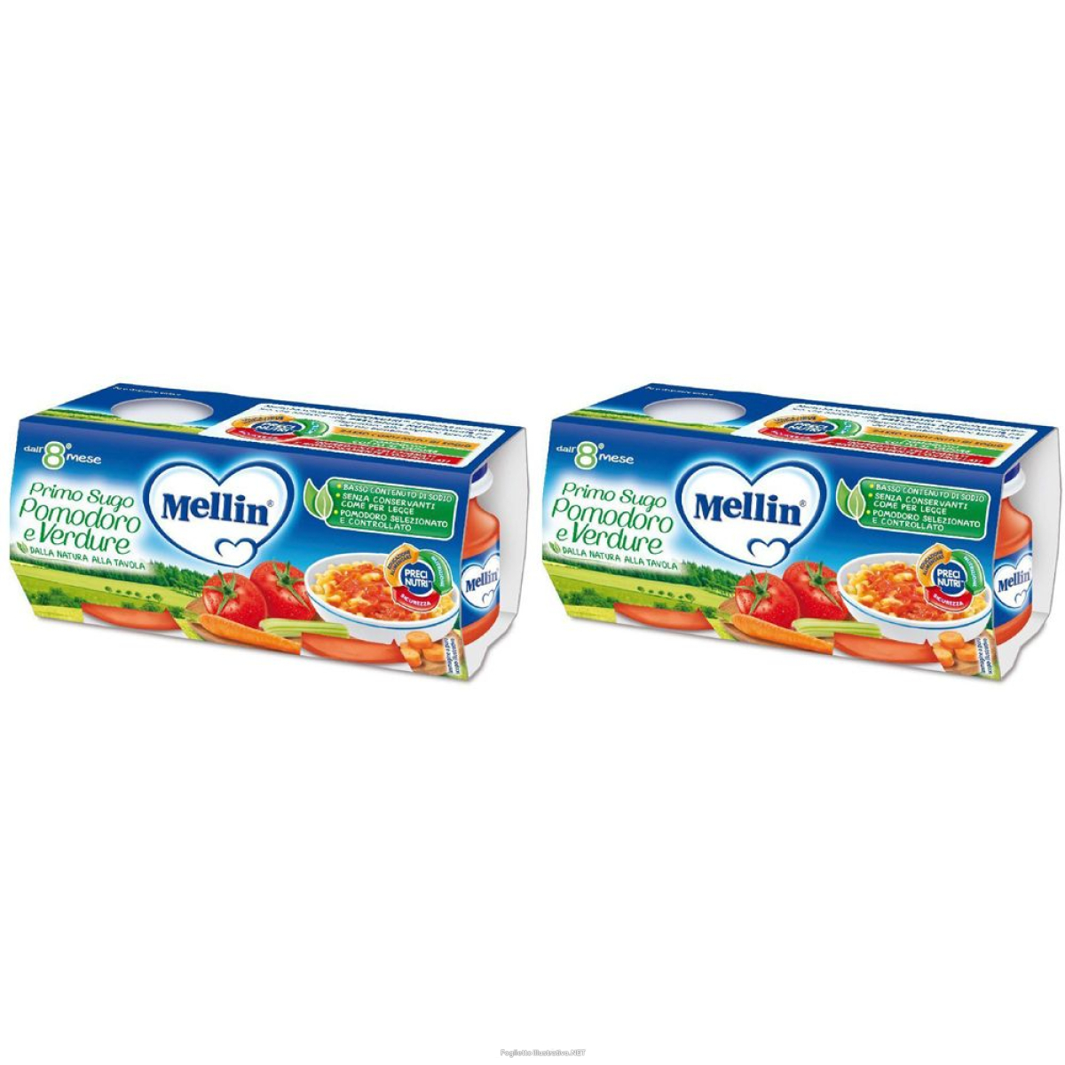 Cerca Offerte di mellin primo sugo pomodoro e verdure set da 2 2x2x80 g pappa e acquista online
