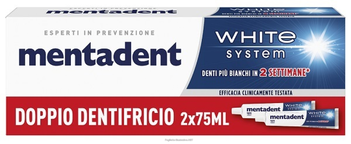 Cerca Offerte di mentadent white system 2 pezzi da 75 ml e acquista online