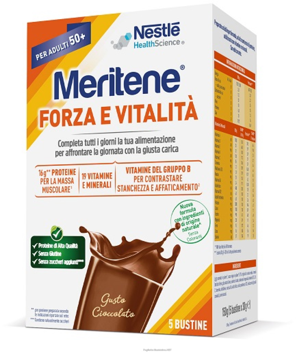 Cerca Offerte di meritene forza e vitalita' cioccolato 5 bustine da 30 g e acquista online